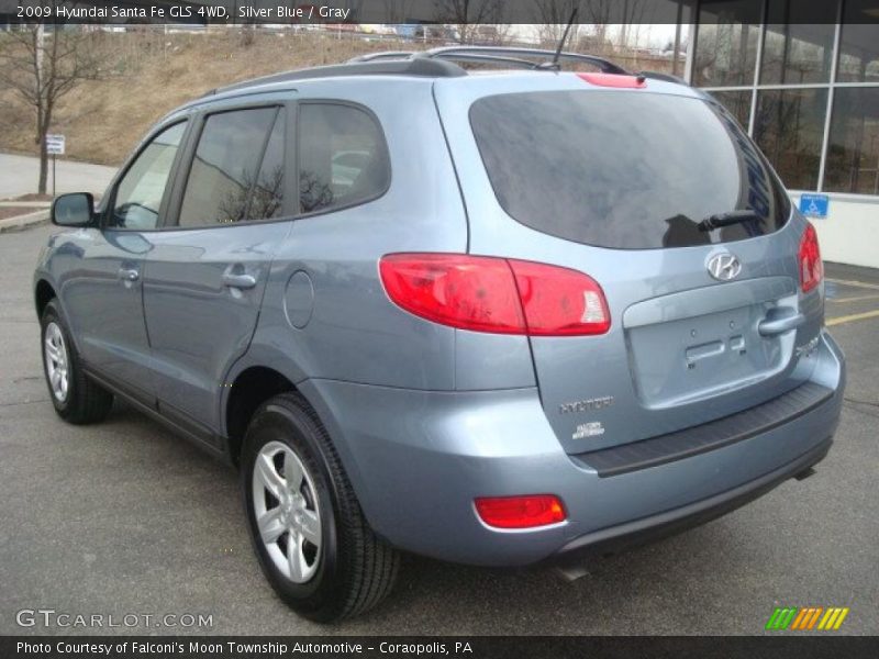 Silver Blue / Gray 2009 Hyundai Santa Fe GLS 4WD