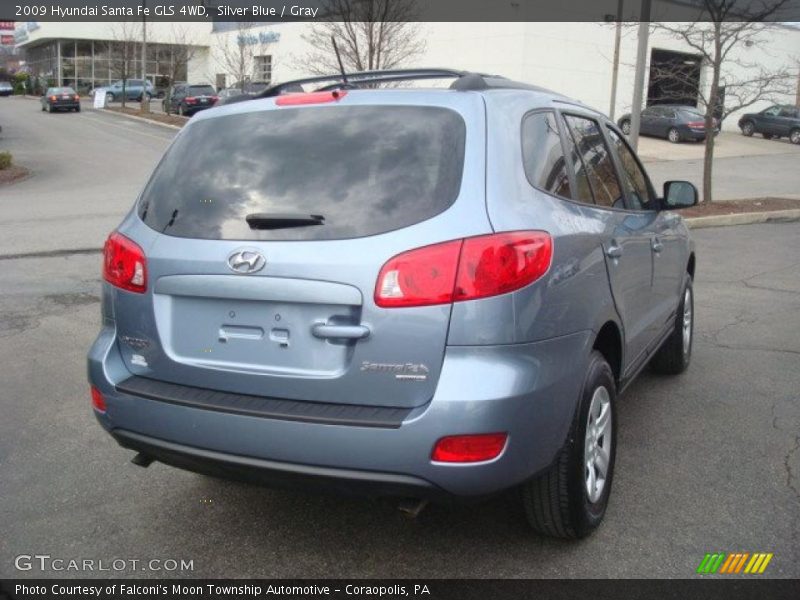 Silver Blue / Gray 2009 Hyundai Santa Fe GLS 4WD