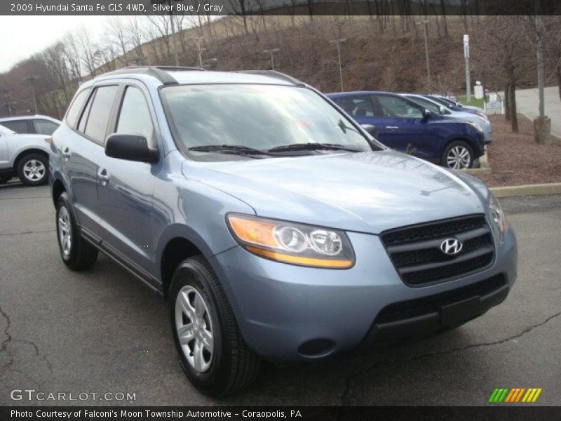 Silver Blue / Gray 2009 Hyundai Santa Fe GLS 4WD
