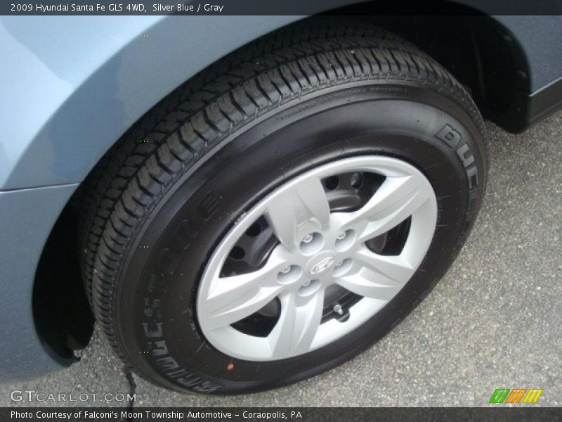 Silver Blue / Gray 2009 Hyundai Santa Fe GLS 4WD