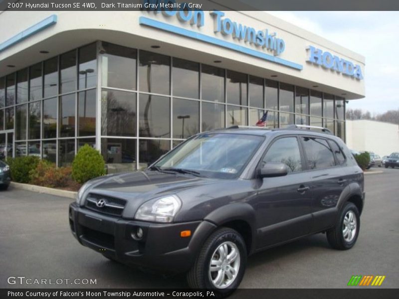 Dark Titanium Gray Metallic / Gray 2007 Hyundai Tucson SE 4WD