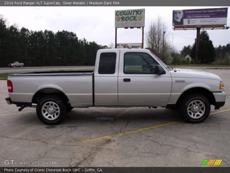 Silver Metallic / Medium Dark Flint 2010 Ford Ranger XLT SuperCab