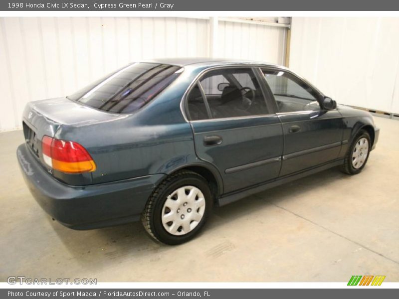 Cypress Green Pearl / Gray 1998 Honda Civic LX Sedan