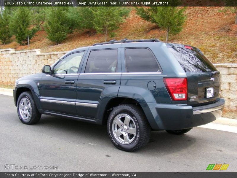 Deep Beryl Green Pearl / Dark Khaki/Light Graystone 2006 Jeep Grand Cherokee Limited 4x4