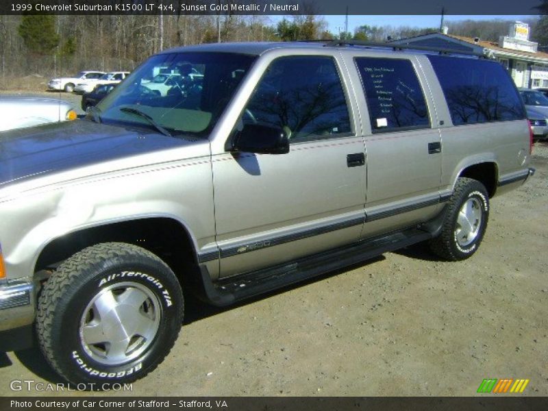 Sunset Gold Metallic / Neutral 1999 Chevrolet Suburban K1500 LT 4x4