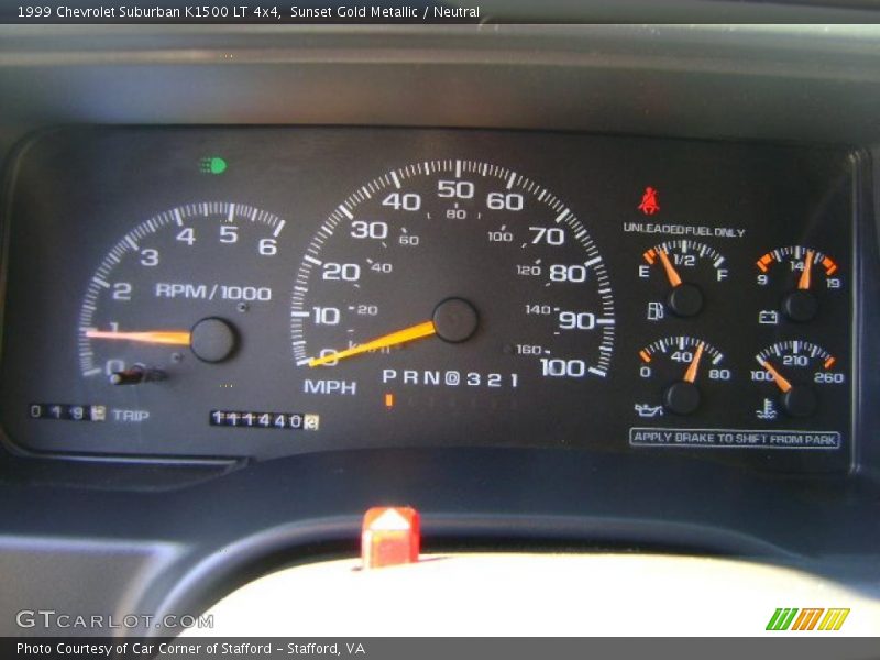 Sunset Gold Metallic / Neutral 1999 Chevrolet Suburban K1500 LT 4x4