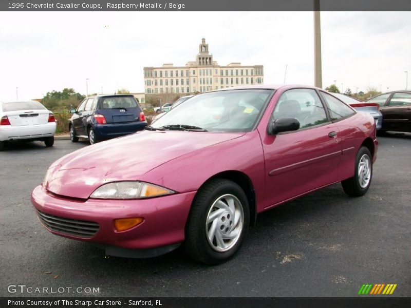 Raspberry Metallic / Beige 1996 Chevrolet Cavalier Coupe