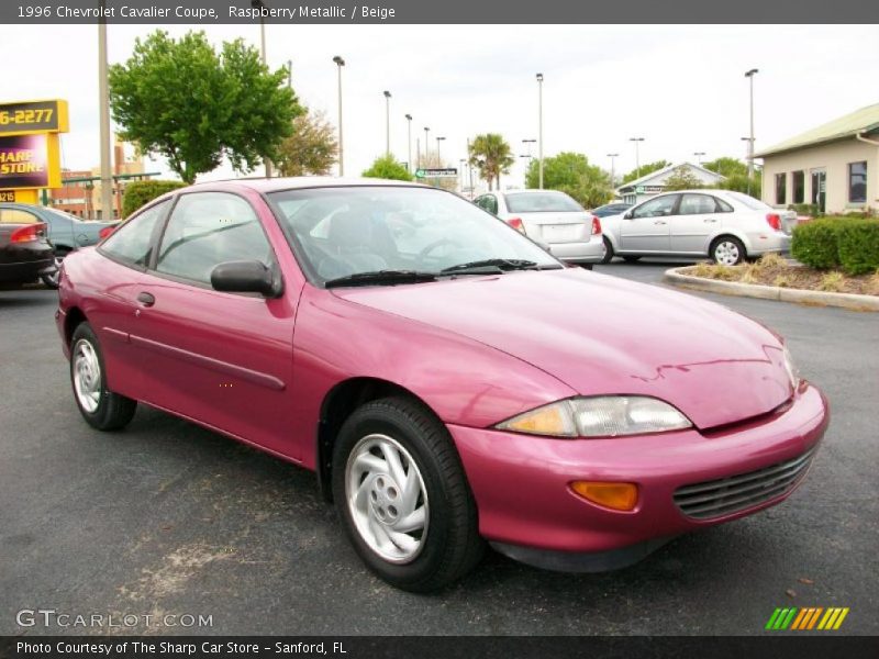 Raspberry Metallic / Beige 1996 Chevrolet Cavalier Coupe