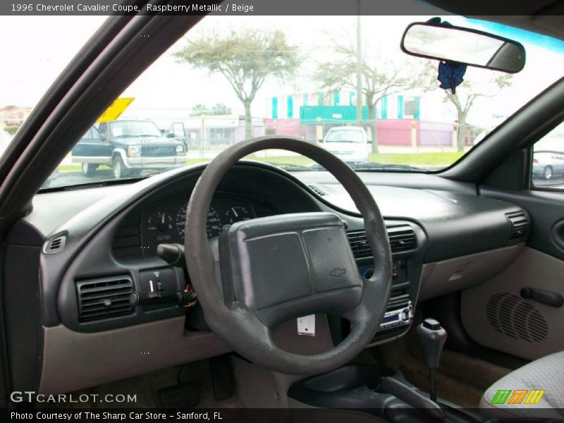 Raspberry Metallic / Beige 1996 Chevrolet Cavalier Coupe