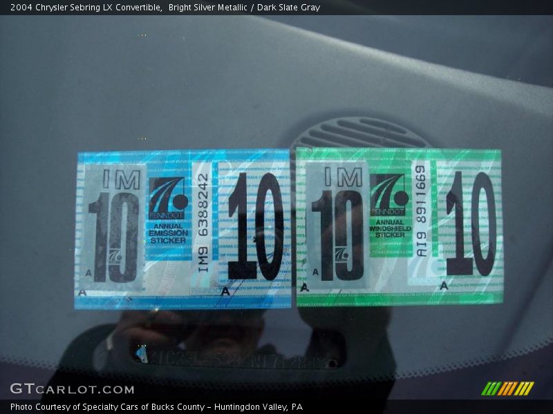 Bright Silver Metallic / Dark Slate Gray 2004 Chrysler Sebring LX Convertible