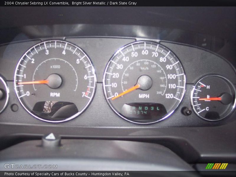 Bright Silver Metallic / Dark Slate Gray 2004 Chrysler Sebring LX Convertible