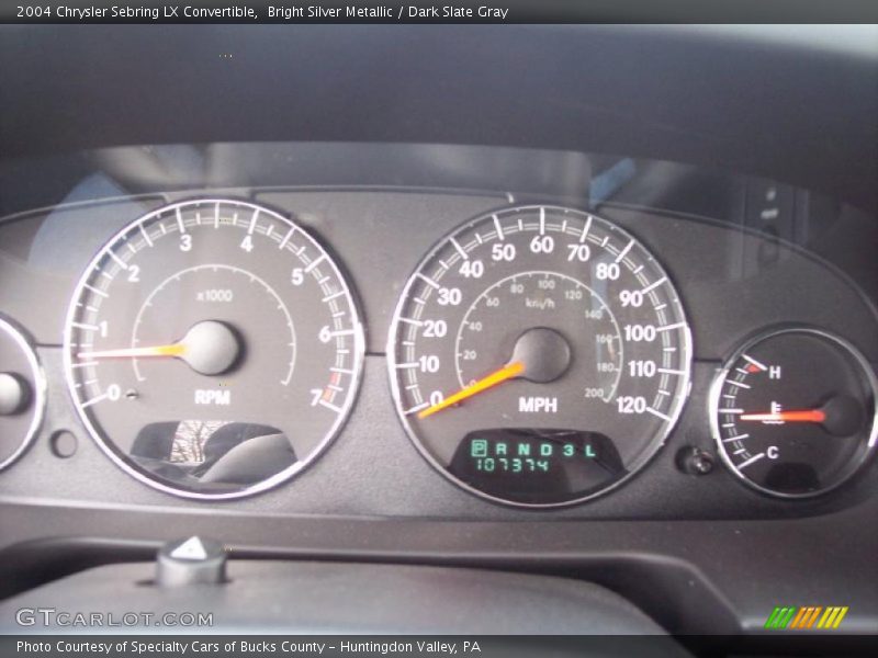 Bright Silver Metallic / Dark Slate Gray 2004 Chrysler Sebring LX Convertible