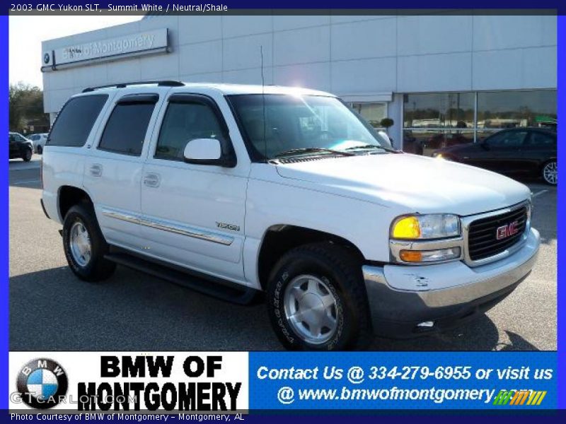 Summit White / Neutral/Shale 2003 GMC Yukon SLT