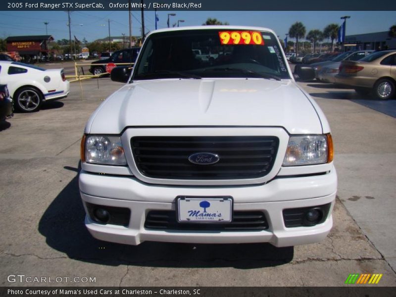 Oxford White / Ebony Black/Red 2005 Ford Ranger STX SuperCab