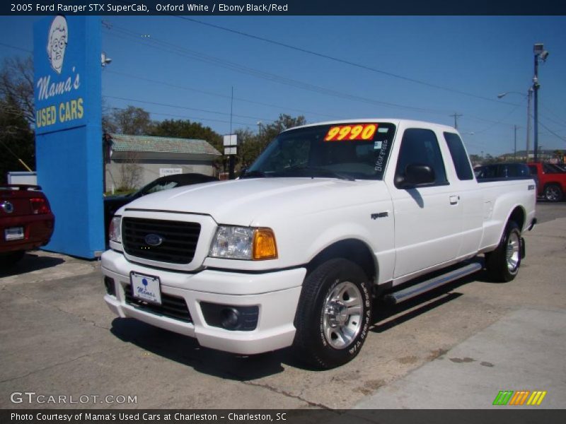 Oxford White / Ebony Black/Red 2005 Ford Ranger STX SuperCab