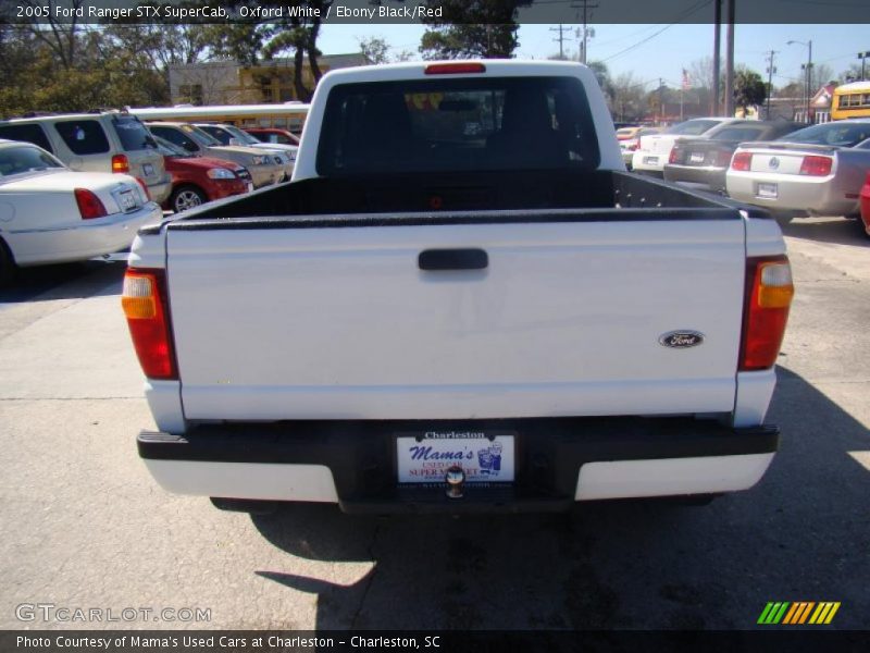 Oxford White / Ebony Black/Red 2005 Ford Ranger STX SuperCab