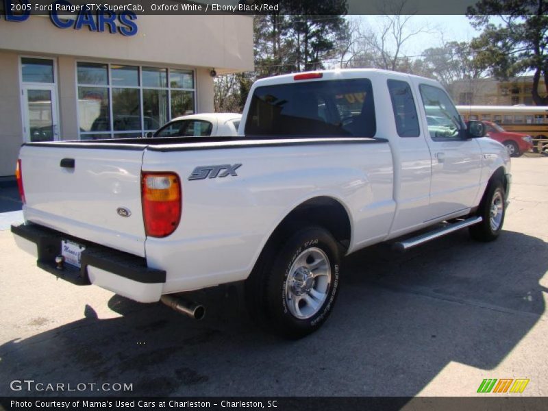 Oxford White / Ebony Black/Red 2005 Ford Ranger STX SuperCab