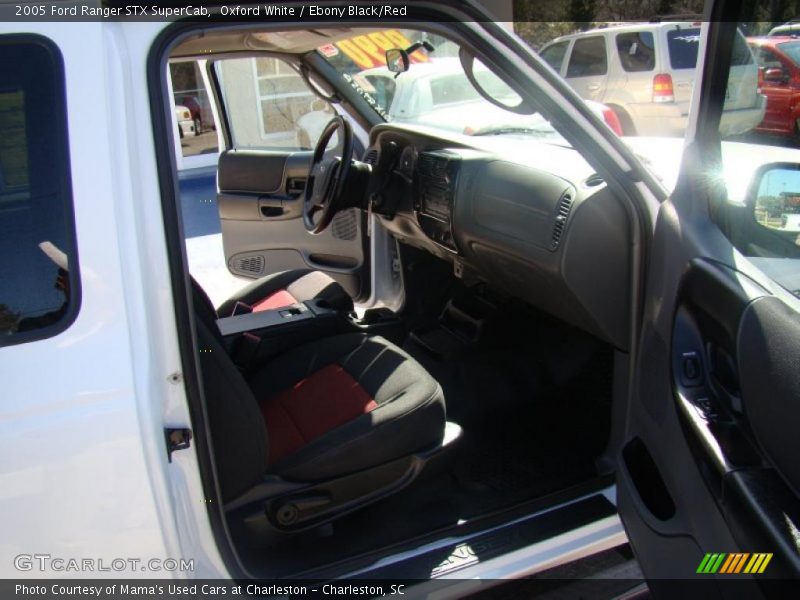 Oxford White / Ebony Black/Red 2005 Ford Ranger STX SuperCab