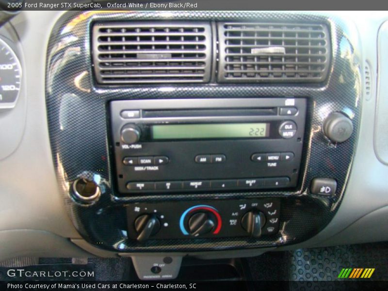 Oxford White / Ebony Black/Red 2005 Ford Ranger STX SuperCab