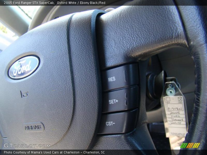 Oxford White / Ebony Black/Red 2005 Ford Ranger STX SuperCab