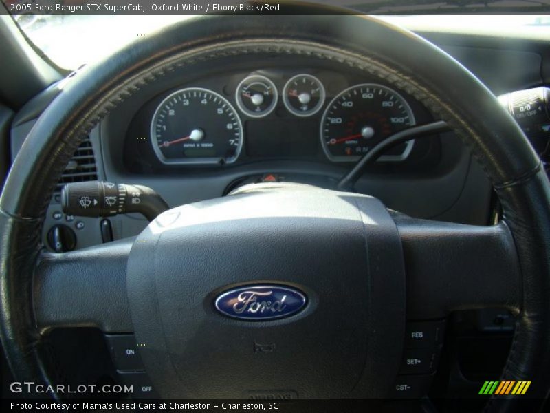 Oxford White / Ebony Black/Red 2005 Ford Ranger STX SuperCab