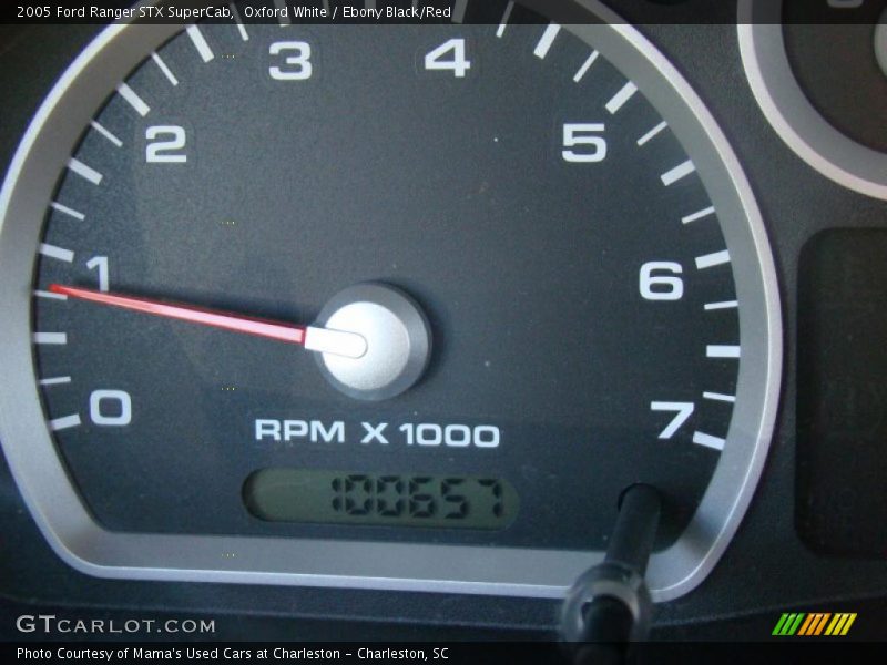 Oxford White / Ebony Black/Red 2005 Ford Ranger STX SuperCab
