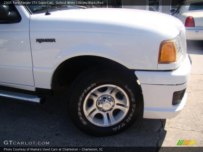 Oxford White / Ebony Black/Red 2005 Ford Ranger STX SuperCab