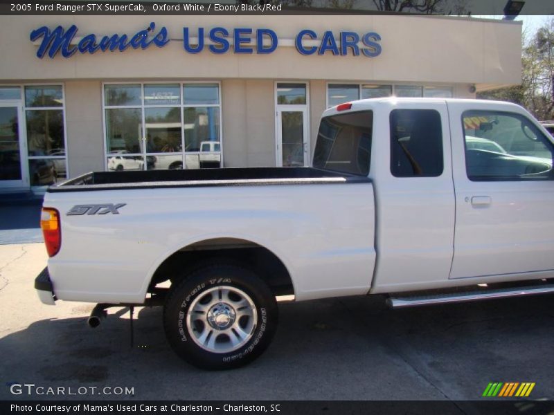 Oxford White / Ebony Black/Red 2005 Ford Ranger STX SuperCab