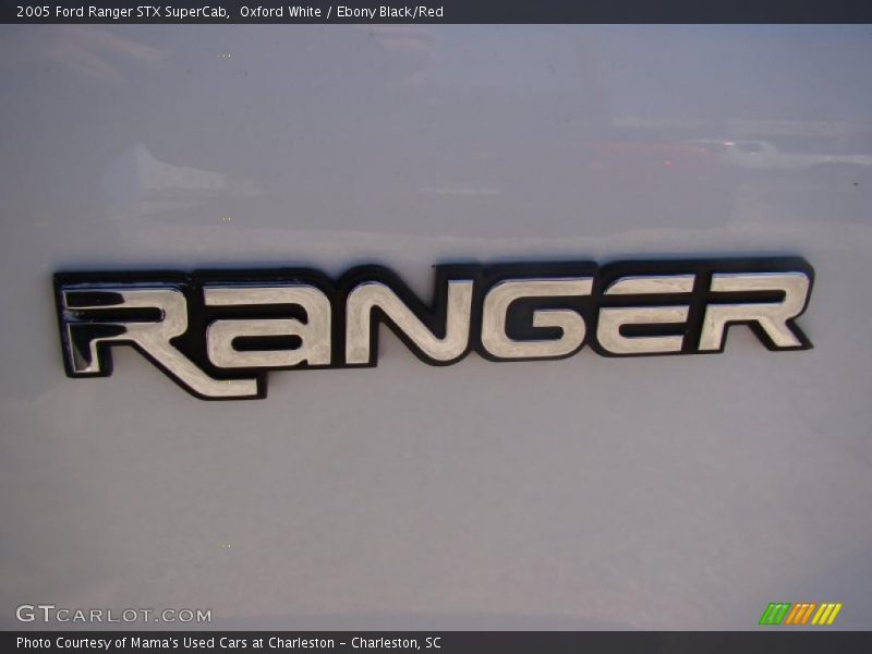 Oxford White / Ebony Black/Red 2005 Ford Ranger STX SuperCab
