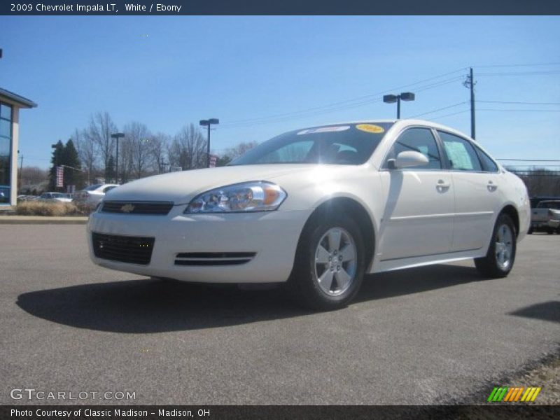 White / Ebony 2009 Chevrolet Impala LT
