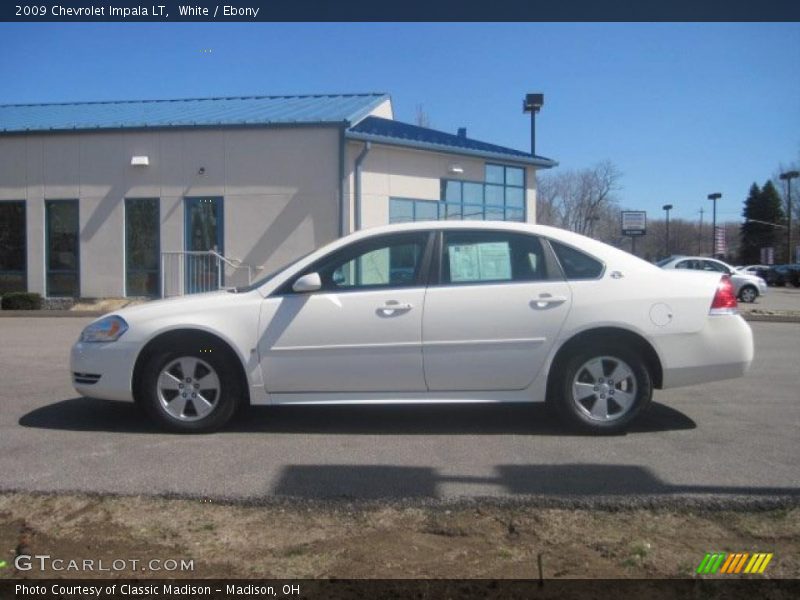 White / Ebony 2009 Chevrolet Impala LT