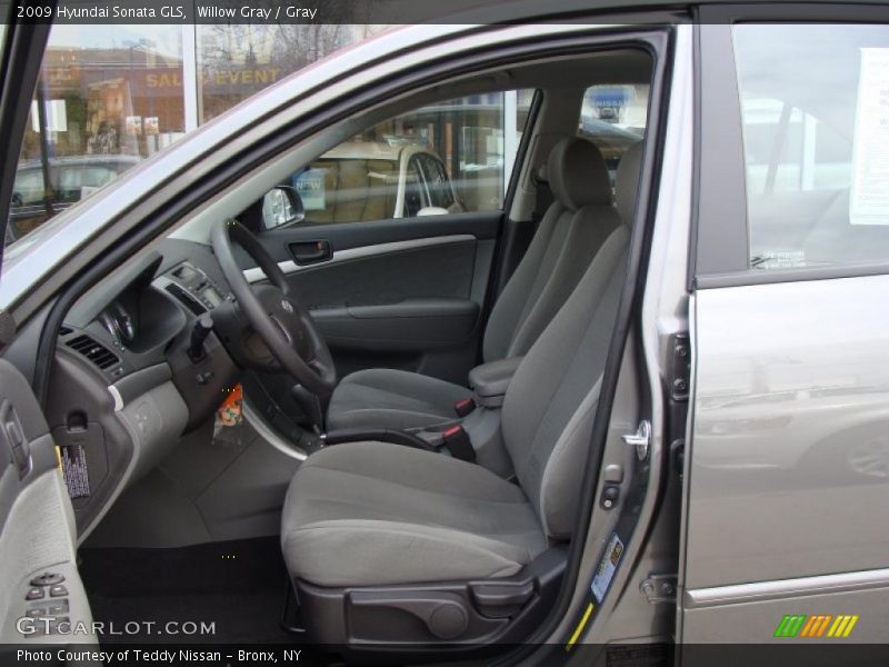 Willow Gray / Gray 2009 Hyundai Sonata GLS