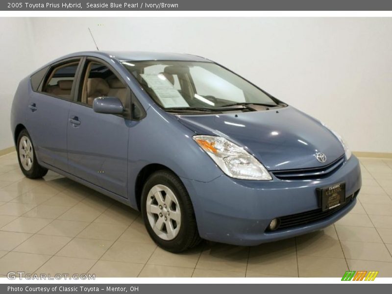 Seaside Blue Pearl / Ivory/Brown 2005 Toyota Prius Hybrid