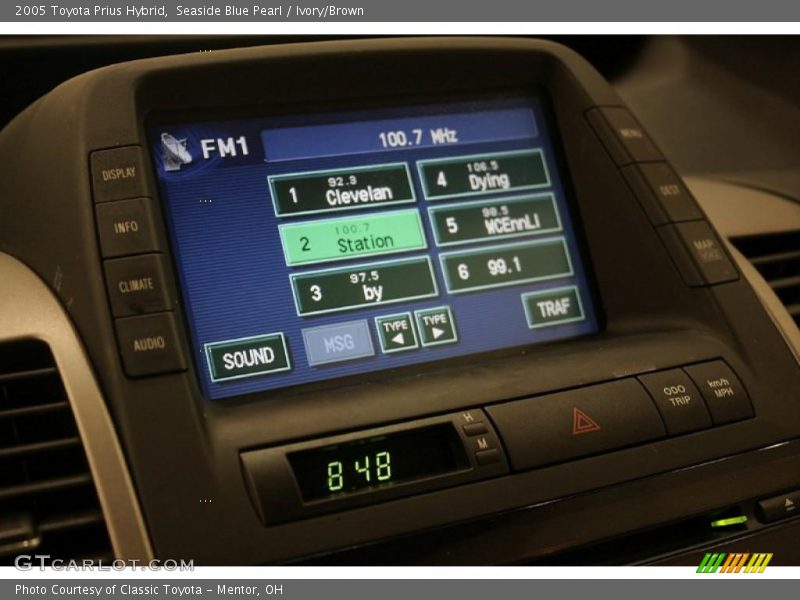 Seaside Blue Pearl / Ivory/Brown 2005 Toyota Prius Hybrid