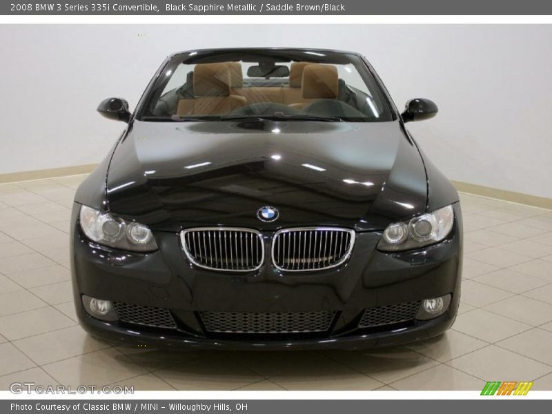 Black Sapphire Metallic / Saddle Brown/Black 2008 BMW 3 Series 335i Convertible