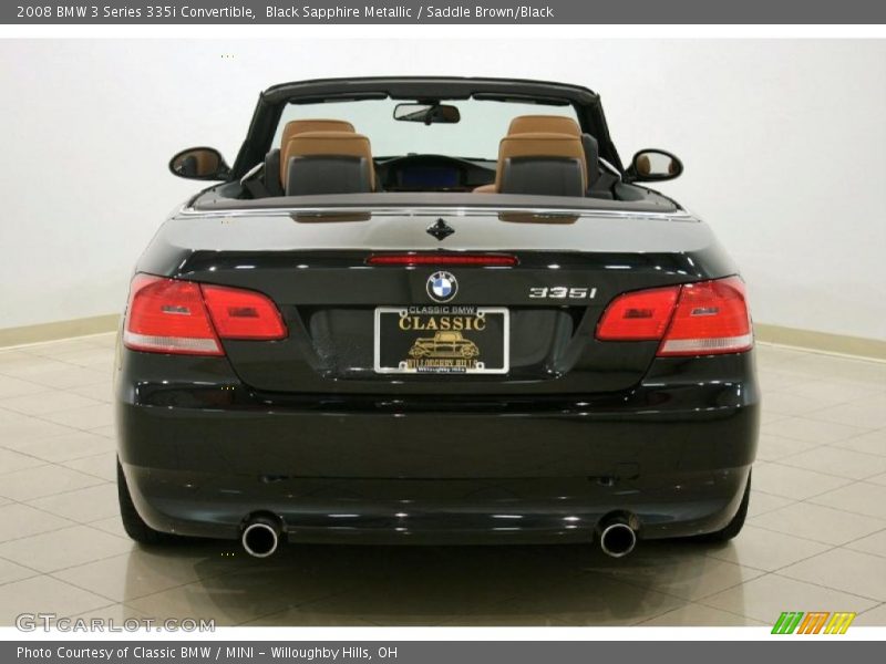 Black Sapphire Metallic / Saddle Brown/Black 2008 BMW 3 Series 335i Convertible