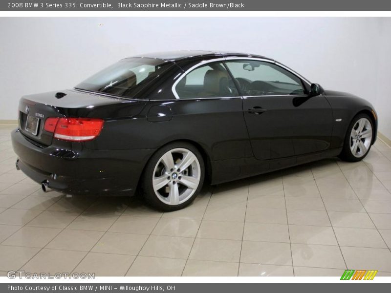 Black Sapphire Metallic / Saddle Brown/Black 2008 BMW 3 Series 335i Convertible