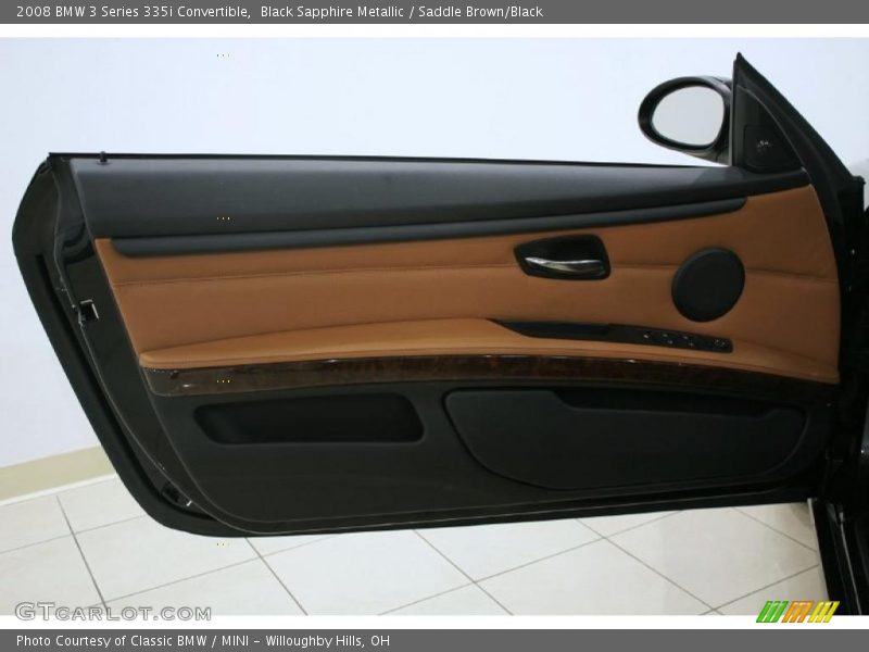 Black Sapphire Metallic / Saddle Brown/Black 2008 BMW 3 Series 335i Convertible