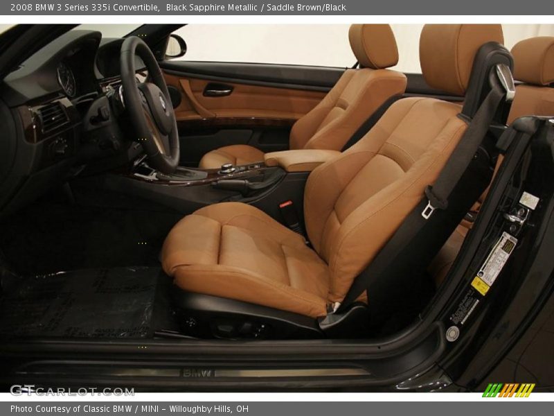 Black Sapphire Metallic / Saddle Brown/Black 2008 BMW 3 Series 335i Convertible
