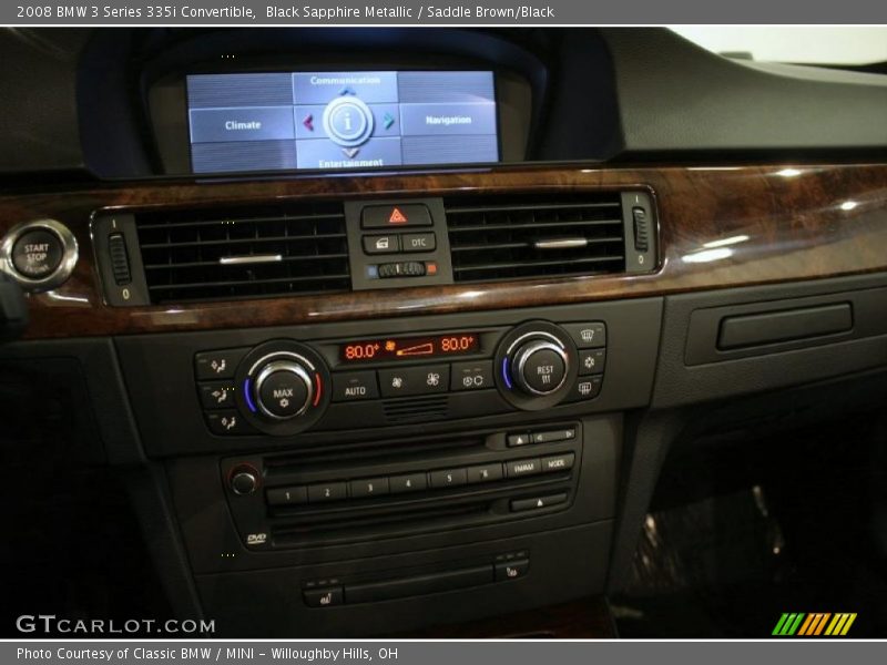 Black Sapphire Metallic / Saddle Brown/Black 2008 BMW 3 Series 335i Convertible