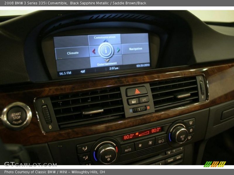 Black Sapphire Metallic / Saddle Brown/Black 2008 BMW 3 Series 335i Convertible