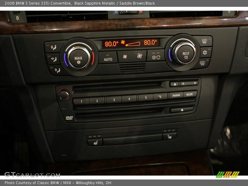 Black Sapphire Metallic / Saddle Brown/Black 2008 BMW 3 Series 335i Convertible