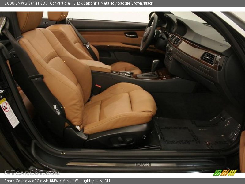 Black Sapphire Metallic / Saddle Brown/Black 2008 BMW 3 Series 335i Convertible