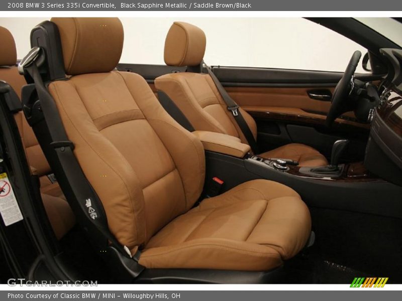Black Sapphire Metallic / Saddle Brown/Black 2008 BMW 3 Series 335i Convertible