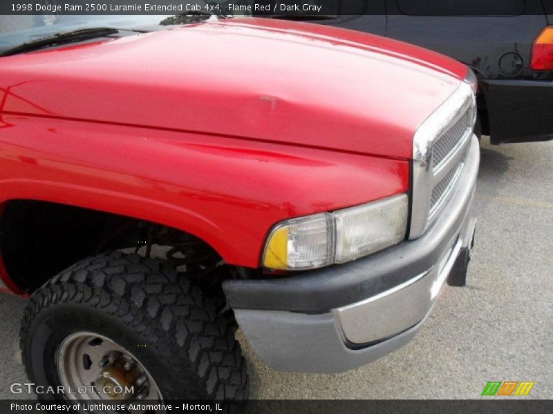 Flame Red / Dark Gray 1998 Dodge Ram 2500 Laramie Extended Cab 4x4