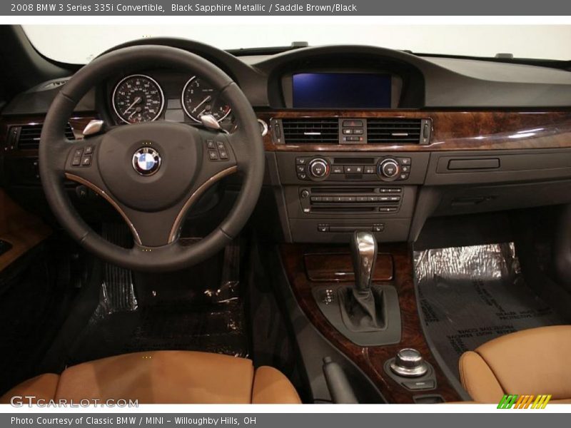 Black Sapphire Metallic / Saddle Brown/Black 2008 BMW 3 Series 335i Convertible