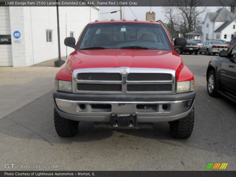 Flame Red / Dark Gray 1998 Dodge Ram 2500 Laramie Extended Cab 4x4