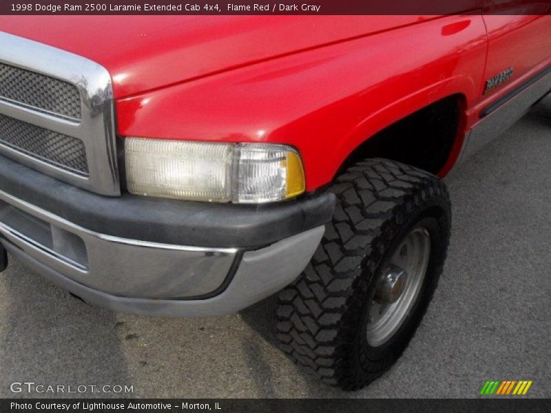 Flame Red / Dark Gray 1998 Dodge Ram 2500 Laramie Extended Cab 4x4