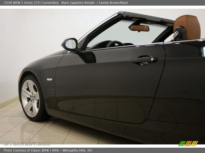 Black Sapphire Metallic / Saddle Brown/Black 2008 BMW 3 Series 335i Convertible