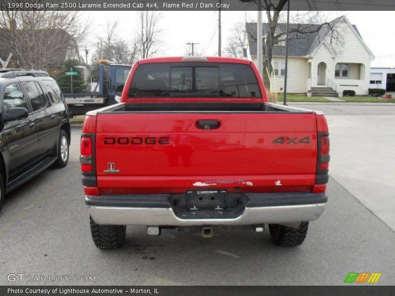 Flame Red / Dark Gray 1998 Dodge Ram 2500 Laramie Extended Cab 4x4